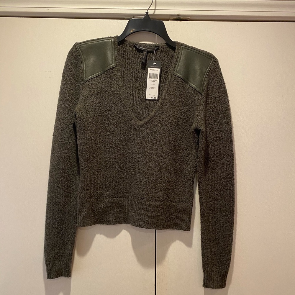 BCBG Maxazria NWT Military / Army Green V-Neck